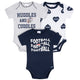 3-Pack Baby Girls New England Patriots Bodysuit Set-Gerber Childrenswear Wholesale