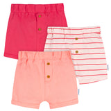 3-Pack Baby Girls Pink Shorts-Gerber Childrenswear Wholesale