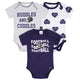 3-Pack Baby Girls Baltimore Ravens Bodysuit Set-Gerber Childrenswear Wholesale