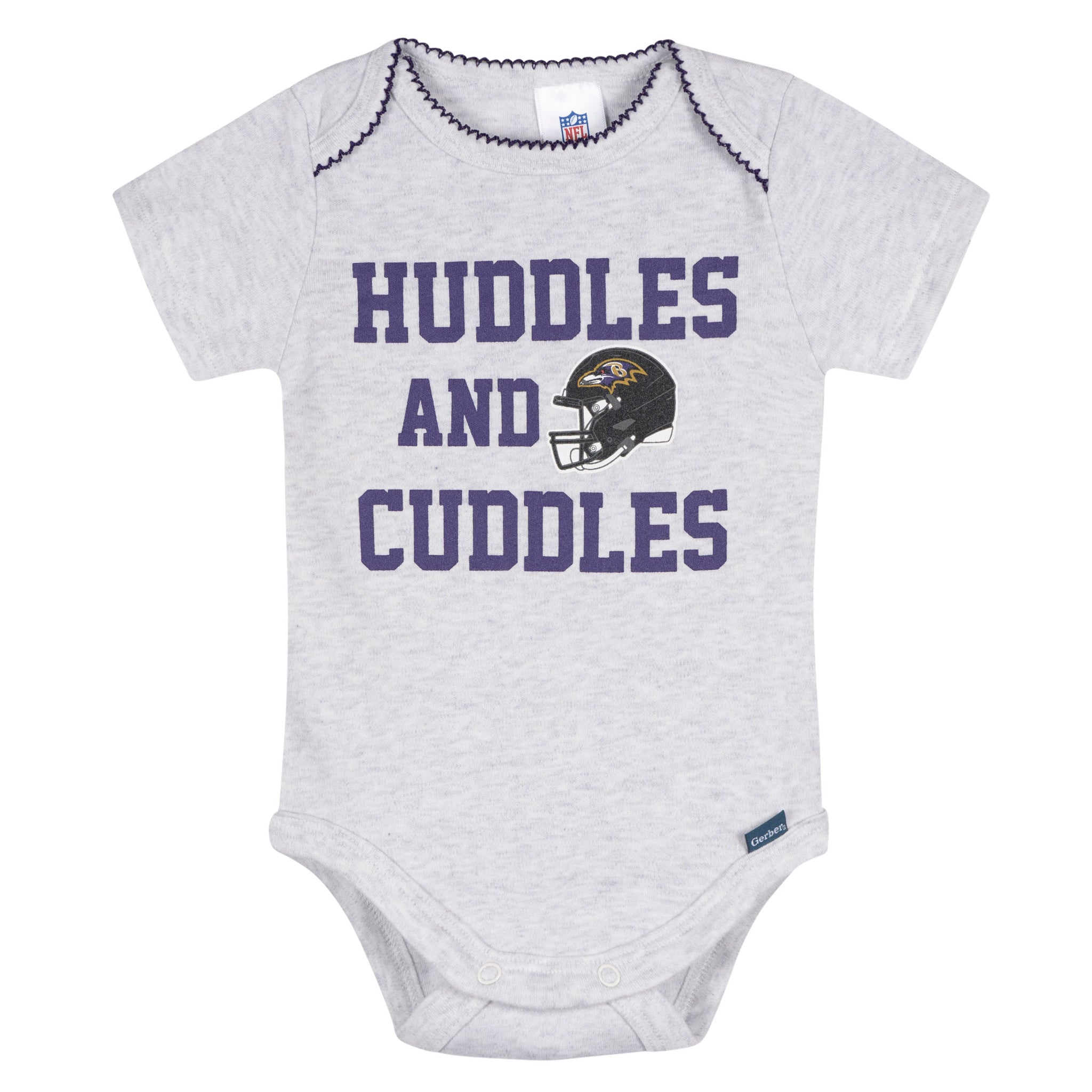 3-Pack Baby Girls Baltimore Ravens Bodysuit Set-Gerber Childrenswear Wholesale