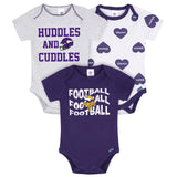 3-Pack Baby Girls Minnesota Vikings Bodysuit Set-Gerber Childrenswear Wholesale