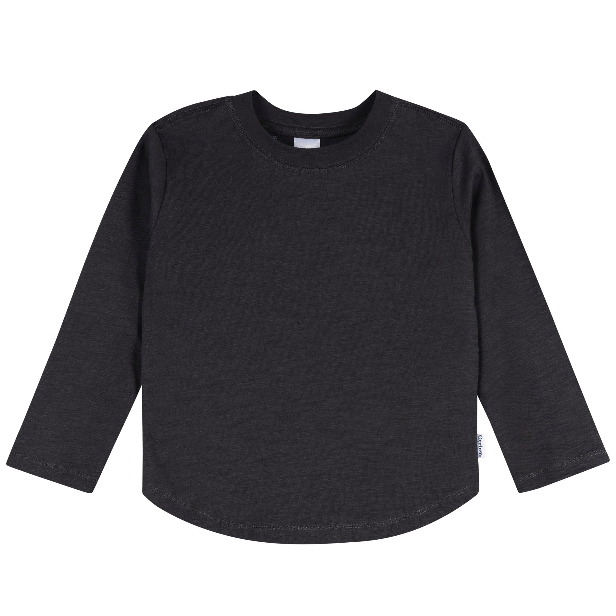 3-Pack Infant & Toddler Boys Black/White/Grey Long Sleeve Shirts-Gerber Childrenswear Wholesale