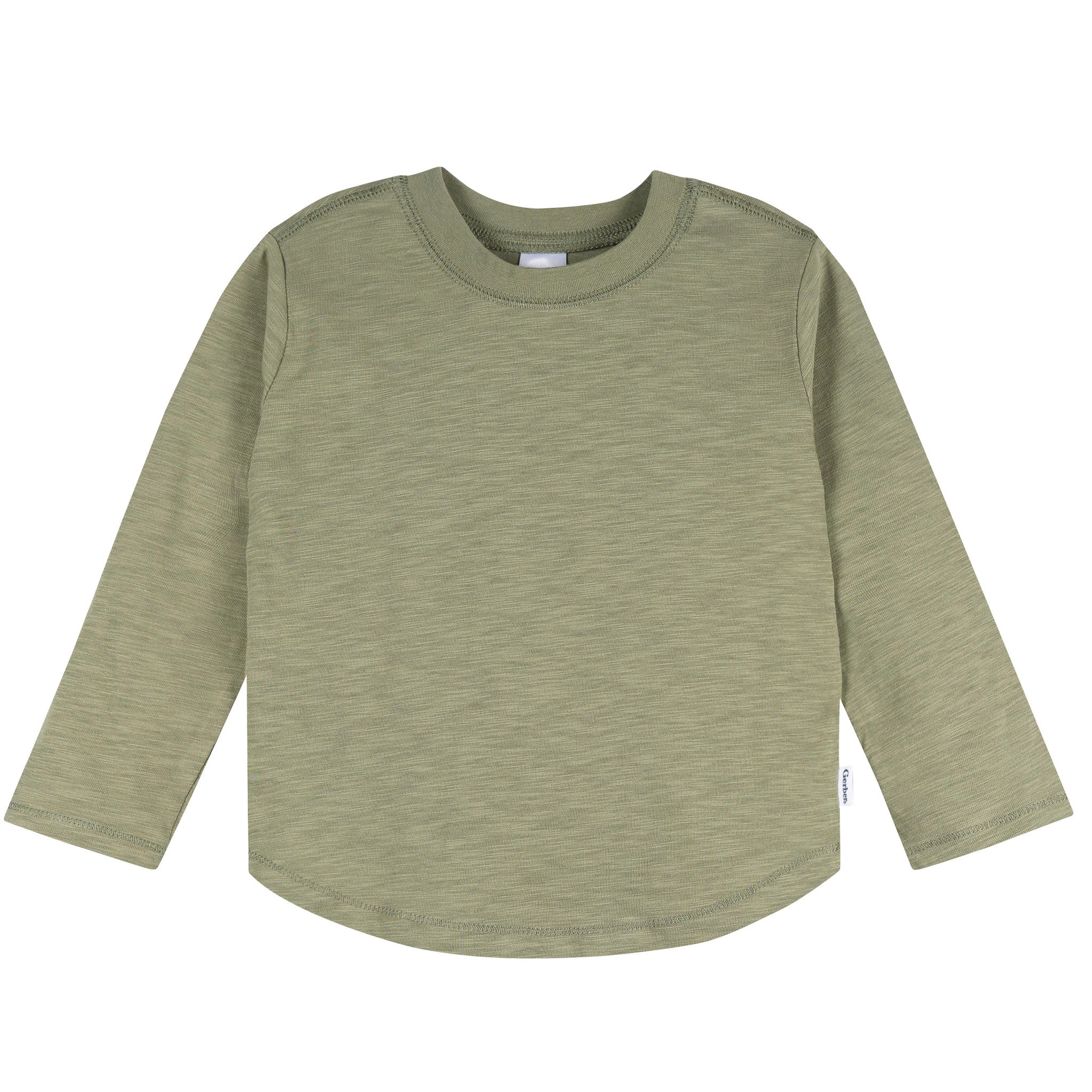 3-Pack Infant & Toddler Boys Green/Brown/Blue Long Sleeve Shirts-Gerber Childrenswear Wholesale