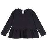 3-Pack Infant & Toddler Girls Black/White/Grey Long Sleeve Shirts-Gerber Childrenswear Wholesale