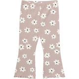 3-Pack Infant & Toddler Girls Brown Flowers, Oatmeal and Black Textured Flare Leggings-Gerber Childrenswear Wholesale