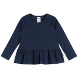 3-Pack Infant & Toddler Girls Navy/Oatmeal/Violet Long Sleeve Shirts-Gerber Childrenswear Wholesale