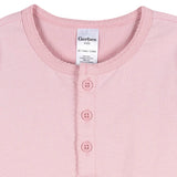 3-Pack Infant & Toddler Girls Navy/Oatmeal/Violet Long Sleeve Shirts-Gerber Childrenswear Wholesale