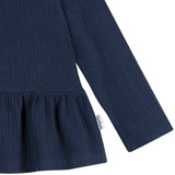 3-Pack Infant & Toddler Girls Navy/Oatmeal/Violet Long Sleeve Shirts-Gerber Childrenswear Wholesale
