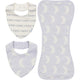3-Piece Baby Neutral Grey Moons Bandana Bib & Burpcloth Set-Gerber Childrenswear Wholesale
