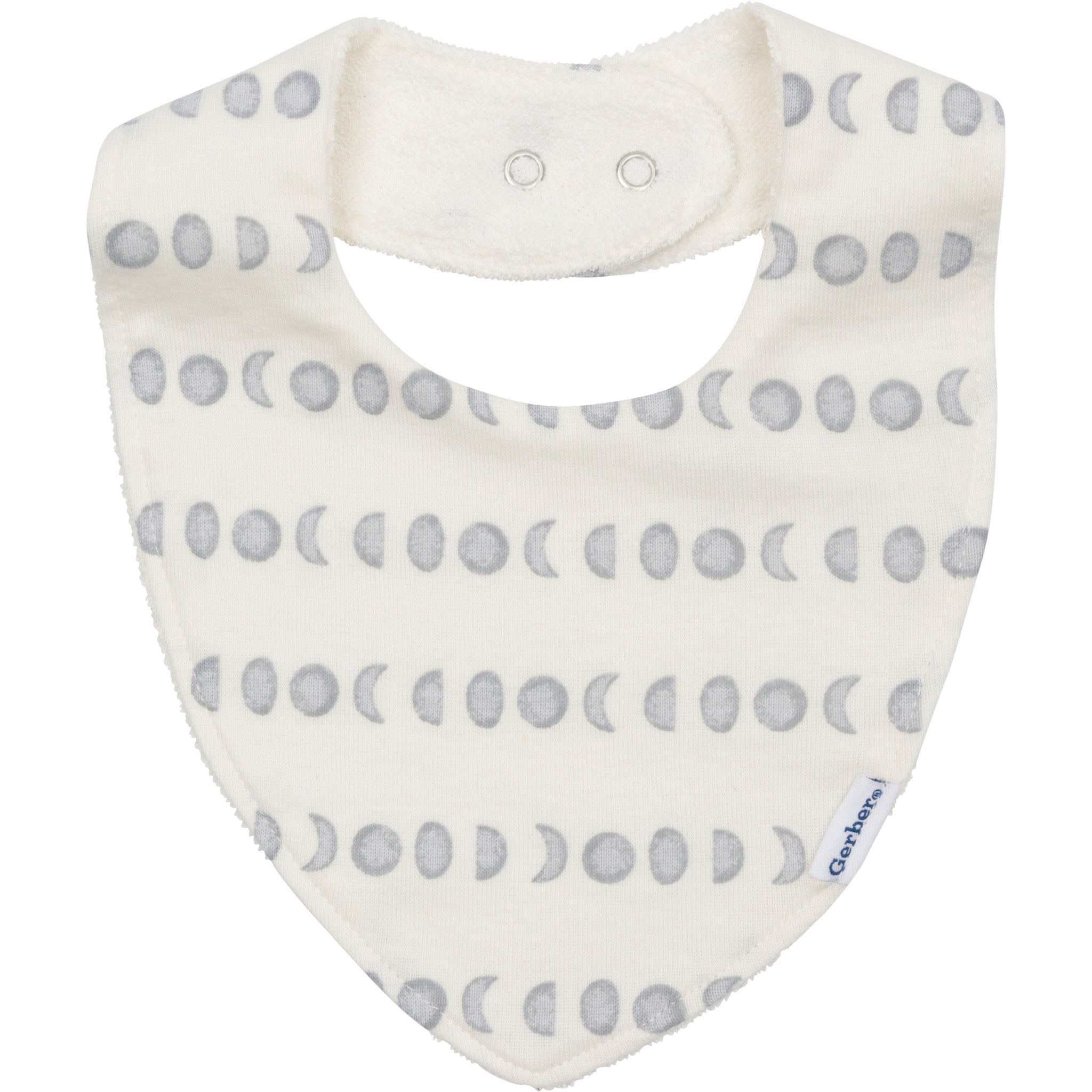 3-Piece Baby Neutral Neutral Grey Moons Bandana Bib & Burpcloth Set-Gerber Childrenswear Wholesale