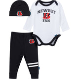 3-Piece Baby Boys Cincinatti Bengals Bodysuit, Active Pant and Cap-Gerber Childrenswear Wholesale