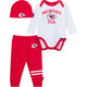3-Piece Baby Boys Kansas City Chiefs Bodysuit, Active Pant and Cap-Gerber Childrenswear Wholesale