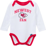 3-Piece Baby Boys Kansas City Chiefs Bodysuit, Active Pant and Cap-Gerber Childrenswear Wholesale