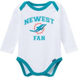 3-Piece Baby Boys Miami Dolphins Bodysuit, Active Pant and Cap-Gerber Childrenswear Wholesale