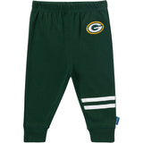 3-Piece Baby Boys Green Bay Packers Bodysuit, Active Pant and Cap-Gerber Childrenswear Wholesale