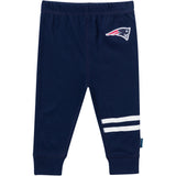 3-Piece Baby Boys New England Patriots Bodysuit, Active Pant and Cap-Gerber Childrenswear Wholesale