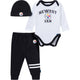 3-Piece Baby Boys Pittsburgh Steelers Bodysuit, Active Pant and Cap-Gerber Childrenswear Wholesale