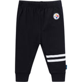 3-Piece Baby Boys Pittsburgh Steelers Bodysuit, Active Pant and Cap-Gerber Childrenswear Wholesale