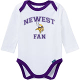 3-Piece Baby Boys Minnesota Vikings Bodysuit, Active Pant and Cap-Gerber Childrenswear Wholesale