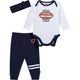 3-Piece Baby Girls Chicago Bears Bodysuit, Pants & Headband Set-Gerber Childrenswear Wholesale