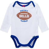 3-Piece Baby Girls Buffalo Bills Bodysuit, Pants & Headband Set-Gerber Childrenswear Wholesale