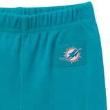 3-Piece Baby Girls Miami Dolphins Bodysuit, Pants & Headband Set-Gerber Childrenswear Wholesale