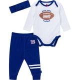 3-Piece Baby Girls New York Giants Bodysuit, Pants & Headband Set-Gerber Childrenswear Wholesale