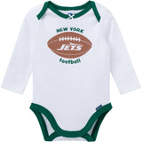 3-Piece Baby Girls New York Jets Bodysuit, Pants & Headband Set-Gerber Childrenswear Wholesale