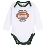 3-Piece Baby Girls Green Bay Packers Bodysuit, Pants & Headband Set-Gerber Childrenswear Wholesale