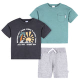 3-Piece Infant & Toddler Boys Good Vibes T-Shirts & Shorts-Gerber Childrenswear Wholesale