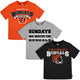 3-Pack Infant & Toddler Neutral Cincinatti Bengals T-Shirts-Gerber Childrenswear Wholesale