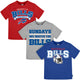 3-Pack Infant & Toddler Neutral Buffalo Bills T-Shirts-Gerber Childrenswear Wholesale