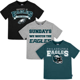 3-Pack Infant & Toddler Neutral Philadelphia Eagles T-Shirts-Gerber Childrenswear Wholesale