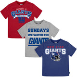 3-Pack Infant & Toddler Neutral New York Giants T-Shirts-Gerber Childrenswear Wholesale