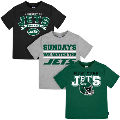 3-Pack Infant & Toddler Neutral New York Jets T-Shirts-Gerber Childrenswear Wholesale