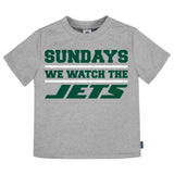 3-Pack Infant & Toddler Neutral New York Jets T-Shirts-Gerber Childrenswear Wholesale
