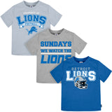 3-Pack Infant & Toddler Neutral Detroit Lions T-Shirts-Gerber Childrenswear Wholesale