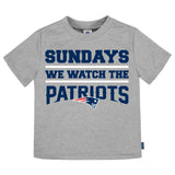 3-Pack Infant & Toddler Neutral New England Patriots T-Shirts-Gerber Childrenswear Wholesale