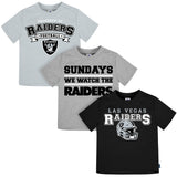 3-Pack Infant & Toddler Neutral Las Vegas Raiders T-Shirts-Gerber Childrenswear Wholesale