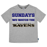 3-Pack Infant & Toddler Neutral Baltimore Ravens T-Shirts-Gerber Childrenswear Wholesale