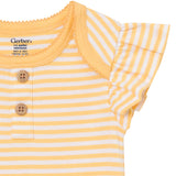 4-Pack Baby Girls Bee Flower Garden Short Sleeve Bodysuits-Gerber Childrenswear Wholesale