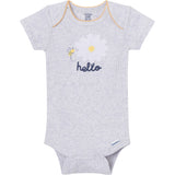 4-Pack Baby Girls Bee Flower Garden Short Sleeve Bodysuits-Gerber Childrenswear Wholesale