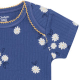4-Pack Baby Girls Bee Flower Garden Short Sleeve Bodysuits-Gerber Childrenswear Wholesale