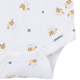 4-Pack Baby Girls Bee Flower Garden Short Sleeve Bodysuits-Gerber Childrenswear Wholesale