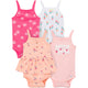 4-Pack Baby Girls Berries Sleeveless Bodysuits-Gerber Childrenswear Wholesale
