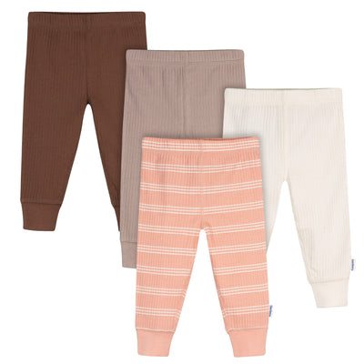 4-Pack Baby Girls Vanilla Active Pants-Gerber Childrenswear Wholesale