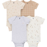 4-Pack Baby Neutral Sunny Day Kites Short Sleeve Bodysuits-Gerber Childrenswear Wholesale