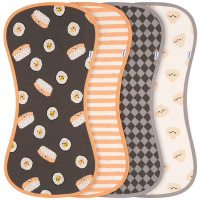 4-Piece Baby Neutral Sushi Burpcloth-Gerber Childrenswear Wholesale