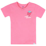 4-Piece Infant & Toddler Girls Pink and Green Strawberries Cotton Pajama Short Set-Gerber Childrenswear Wholesale
