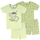4-Piece Infant & Toddler Neutral Green Breakfast Cotton Pajamas-Gerber Childrenswear Wholesale